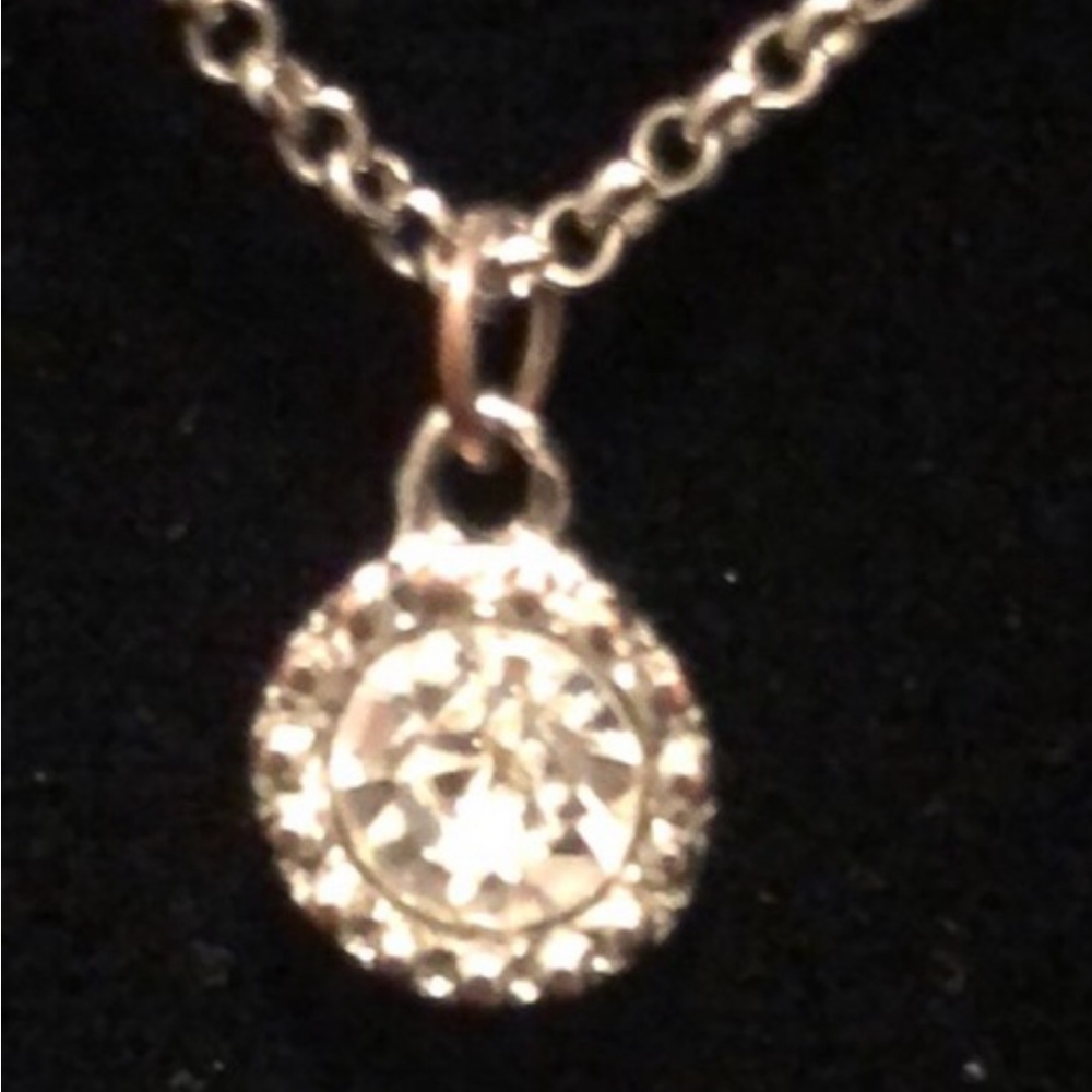 Necklace with Rhinestone Pendant